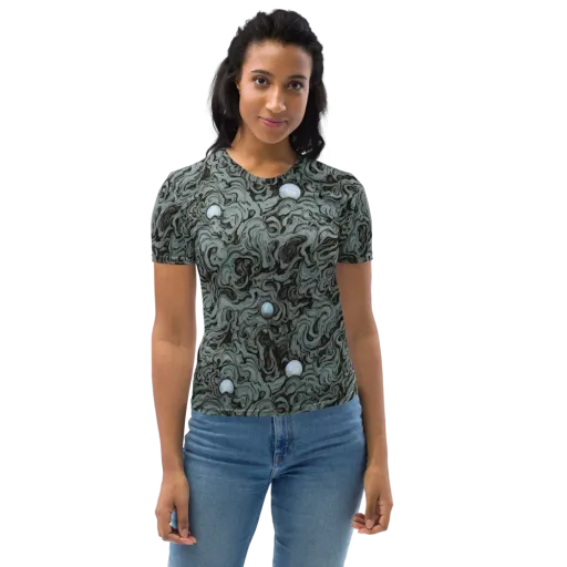 Caruso Swirl on a Women's Crew Neck T-Shirt
