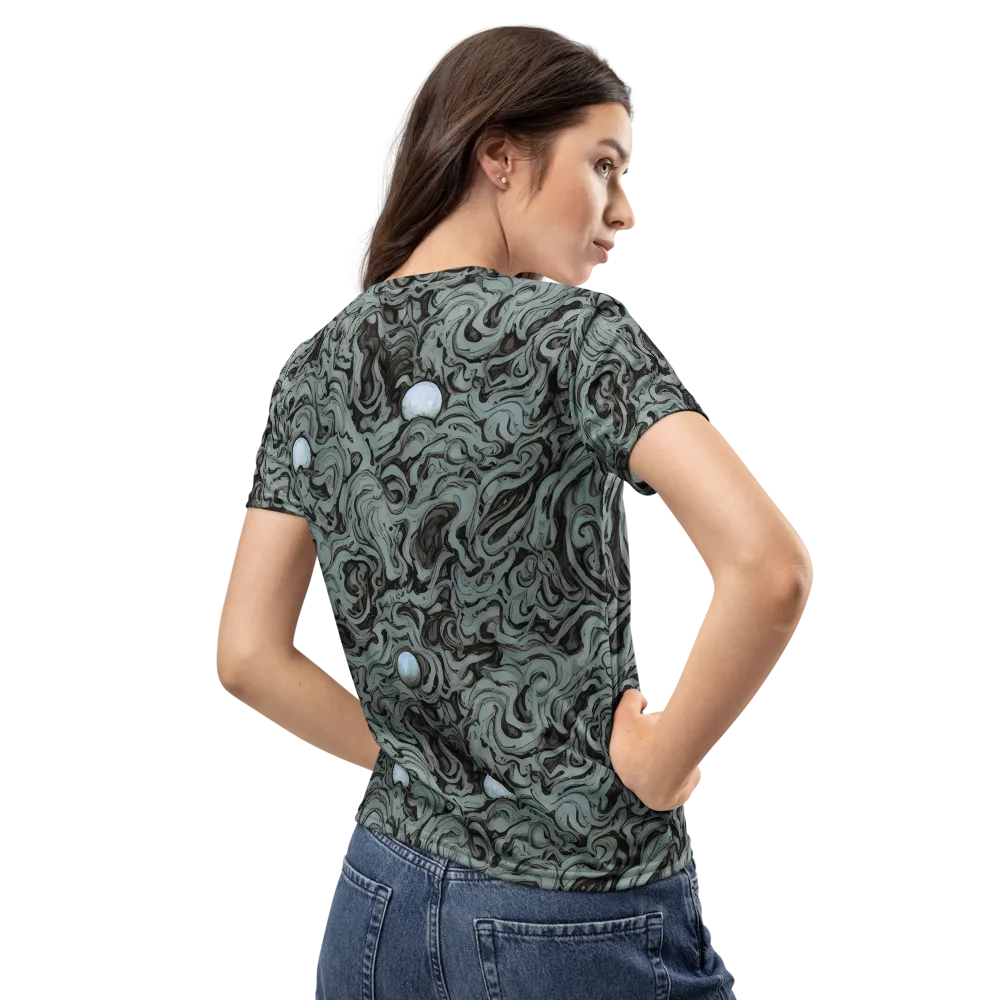 Caruso Swirl on Women's Crew Neck T-Shirt — Back