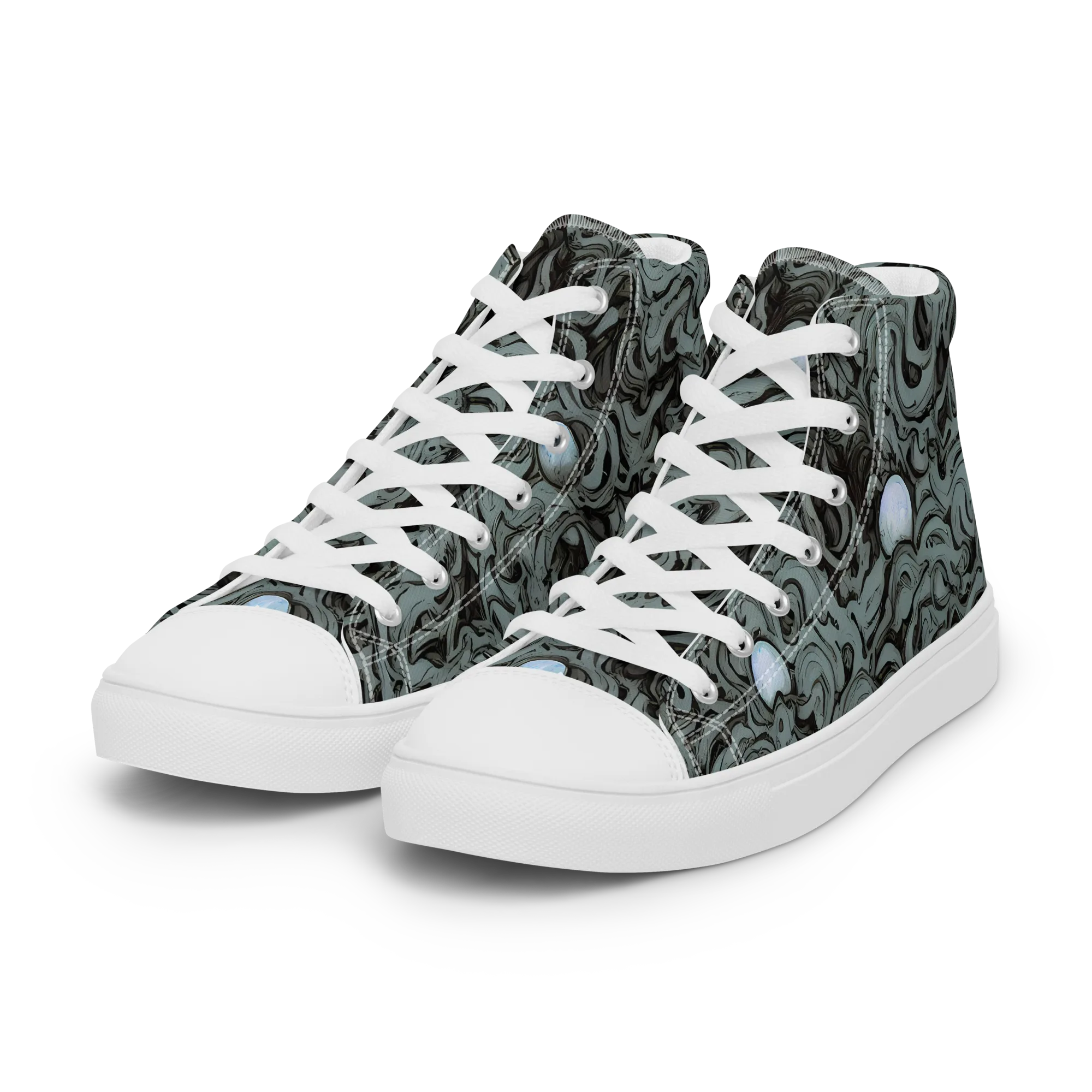 Caruso Swirl on Women's High Top Canvas Shoes — Left Front