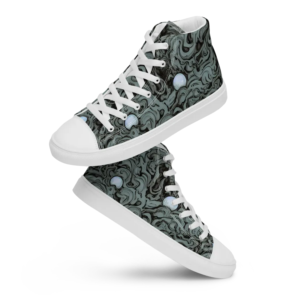 Caruso Swirl on Women's High Top Canvas Shoes — Front