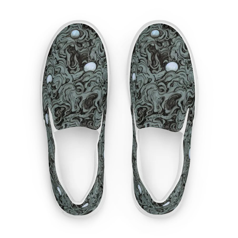Caruso Swirl on Men's Slip-On Canvas Shoes — Front