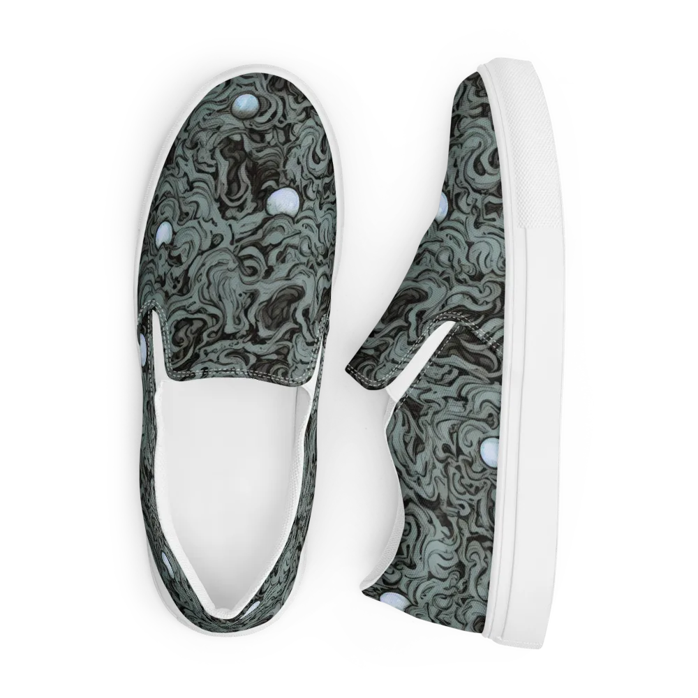 Caruso Swirl on Men's Slip-On Canvas Shoes — Front