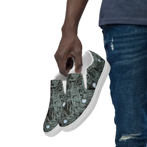 Caruso Swirl on a Men's Slip-On Canvas Shoes