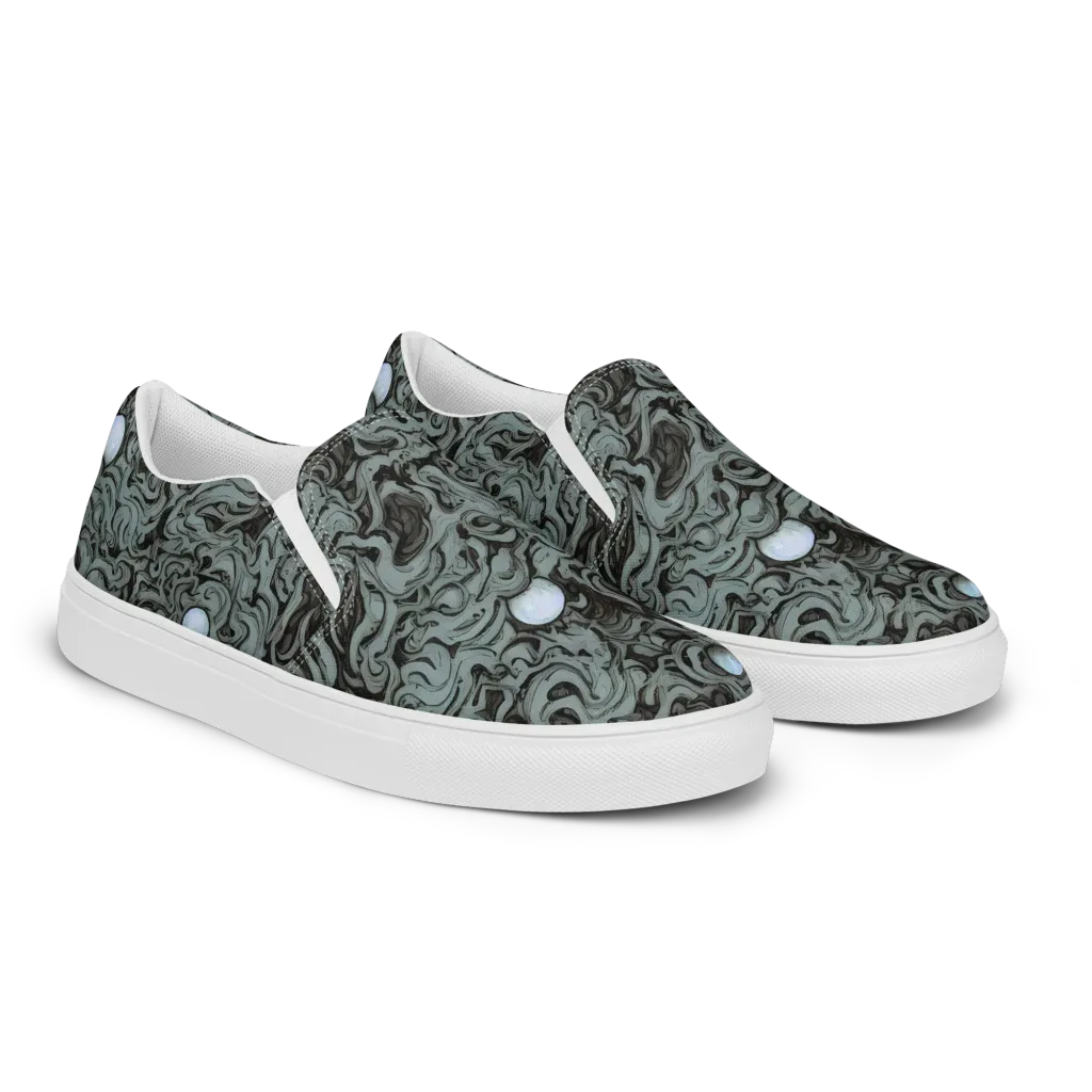 Caruso Swirl on Women's Slip-On Canvas Shoes — Right Front