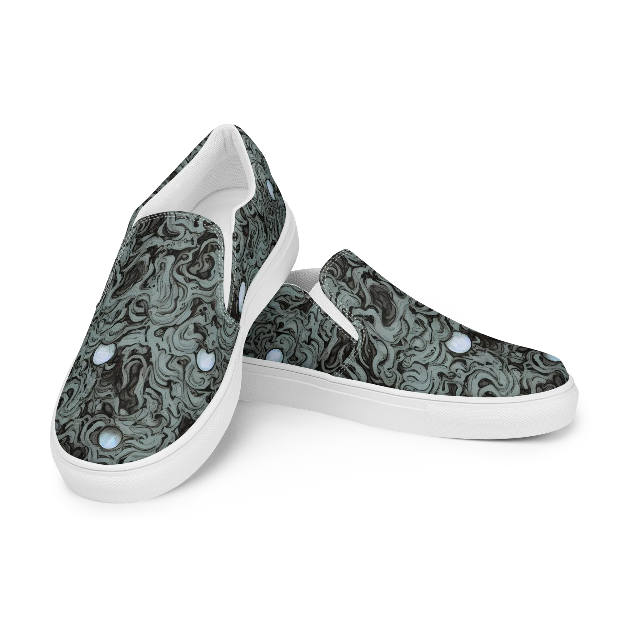 Caruso Swirl on Women's Slip-On Canvas Shoes — Left Front