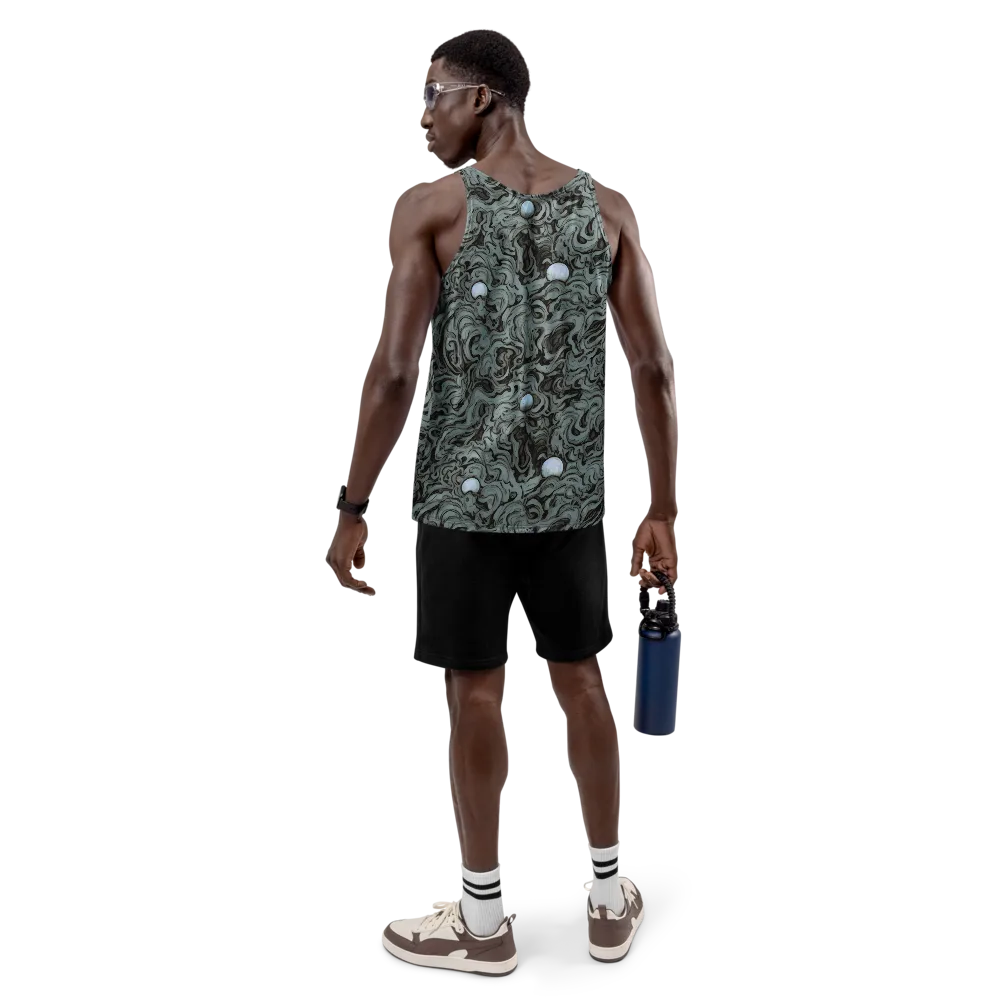 Caruso Swirl on Men's Tank Top — Back