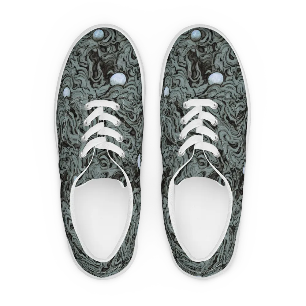 Caruso Swirl on Men's Lace-Up Canvas Shoes — Front