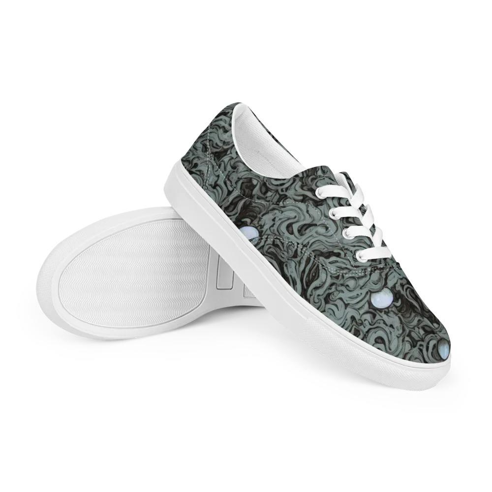 Caruso Swirl on Men's Lace-Up Canvas Shoes — Right Front