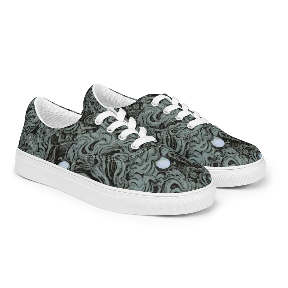 Caruso Swirl on Men's Lace-Up Canvas Shoes — Right Front