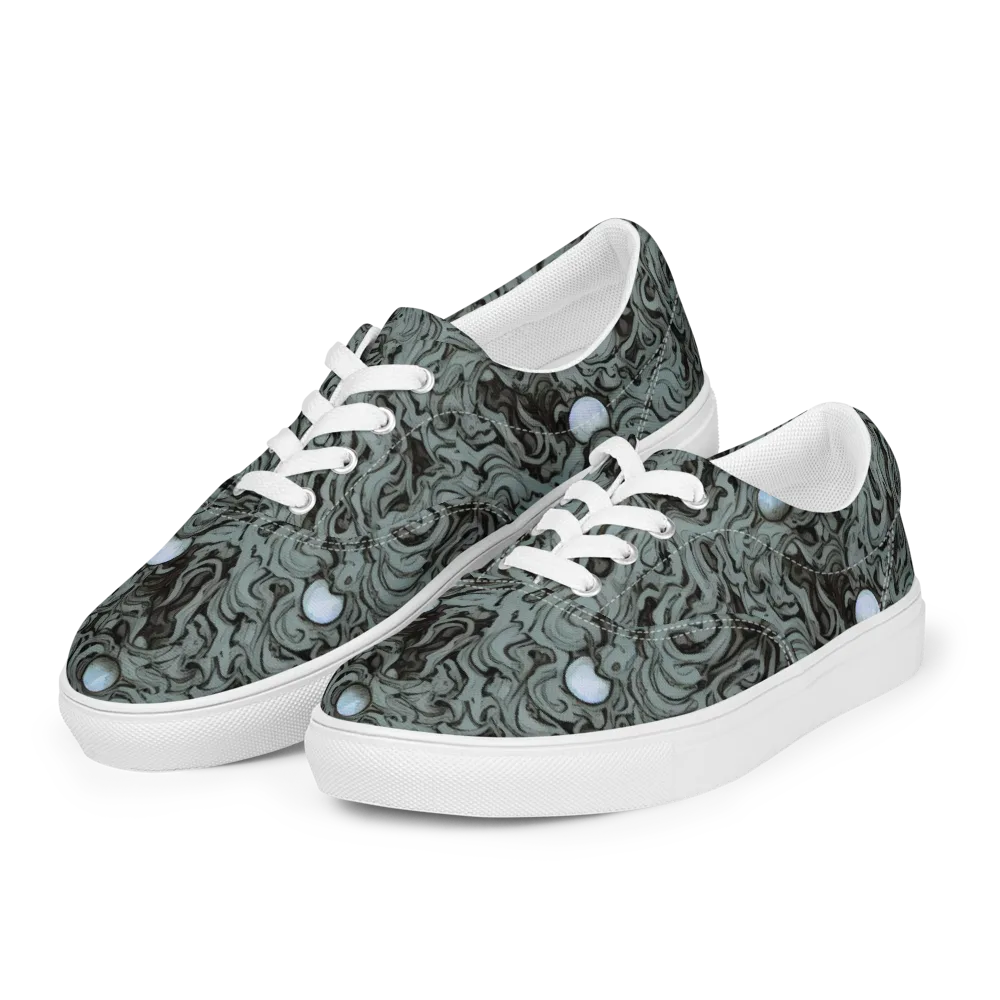 Caruso Swirl on Men's Lace-Up Canvas Shoes — Left Front