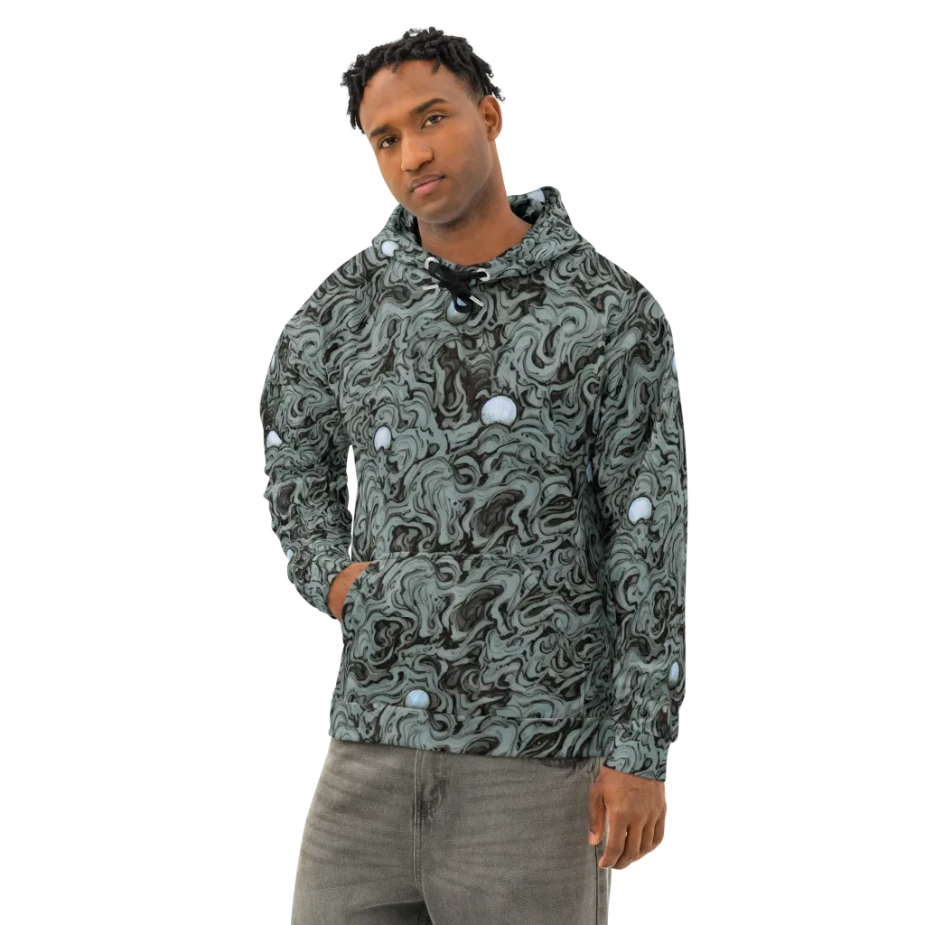 Caruso Swirl on Cotton Hoodie — Left Front