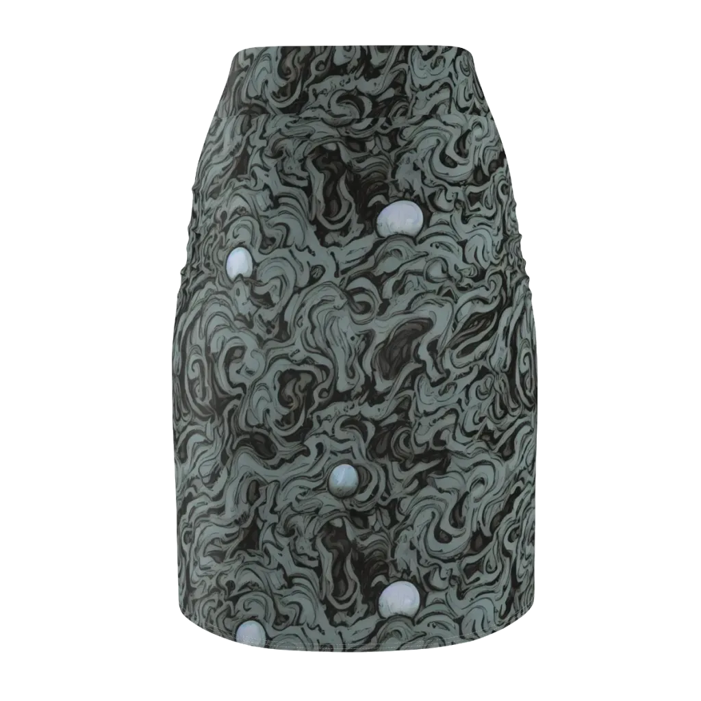 Caruso Swirl on Pencil Skirt — Back
