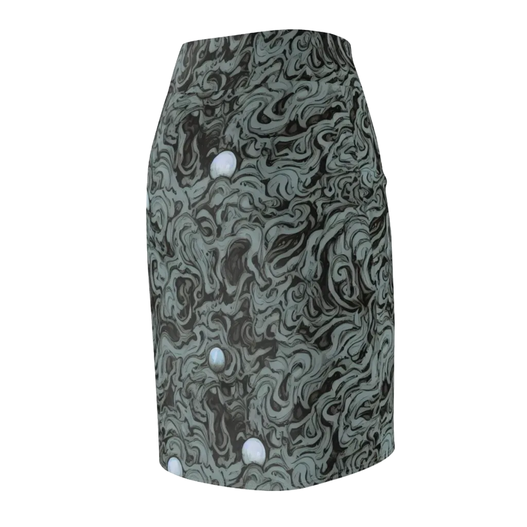 Caruso Swirl on Pencil Skirt — Back Side