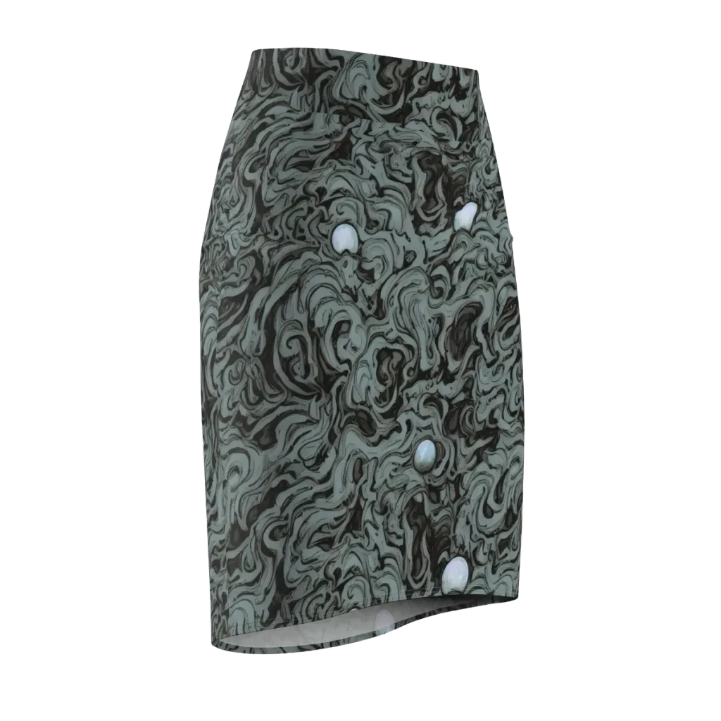Caruso Swirl on Pencil Skirt — Front Side