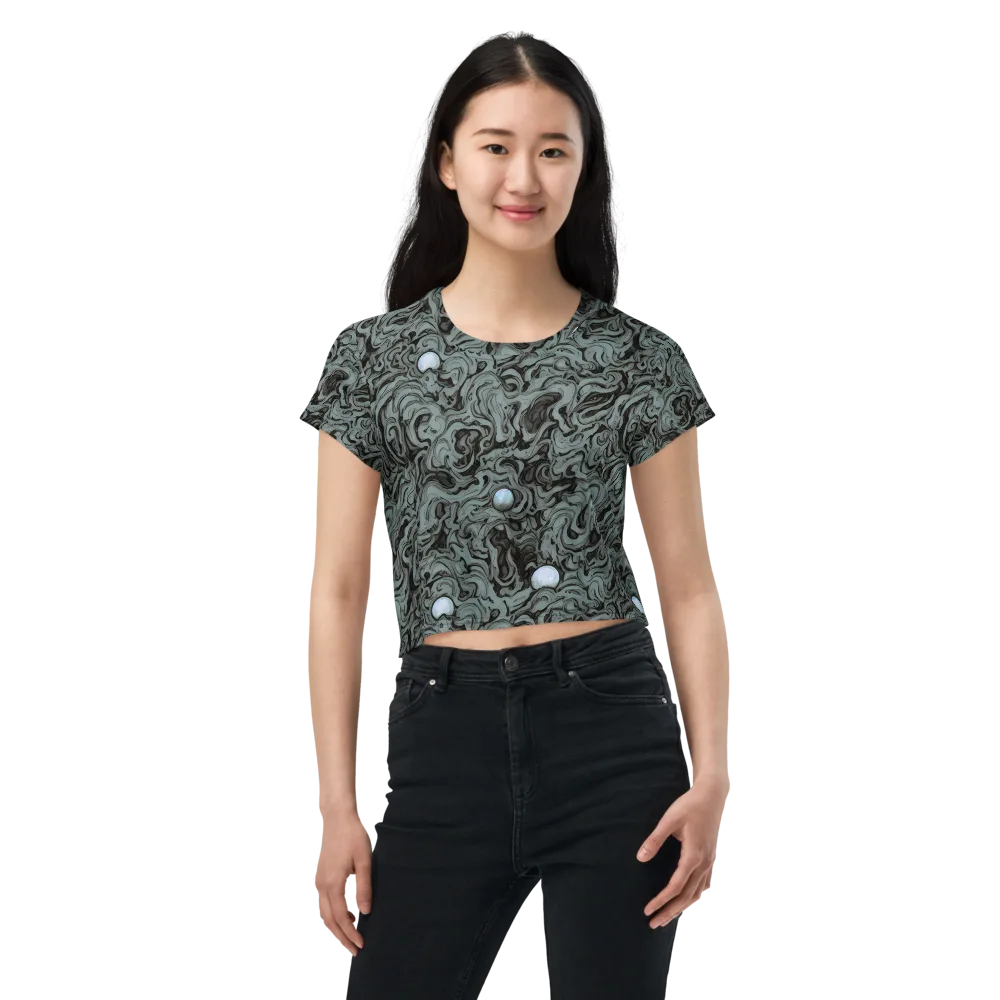 Caruso Swirl on Crop Tee — Front