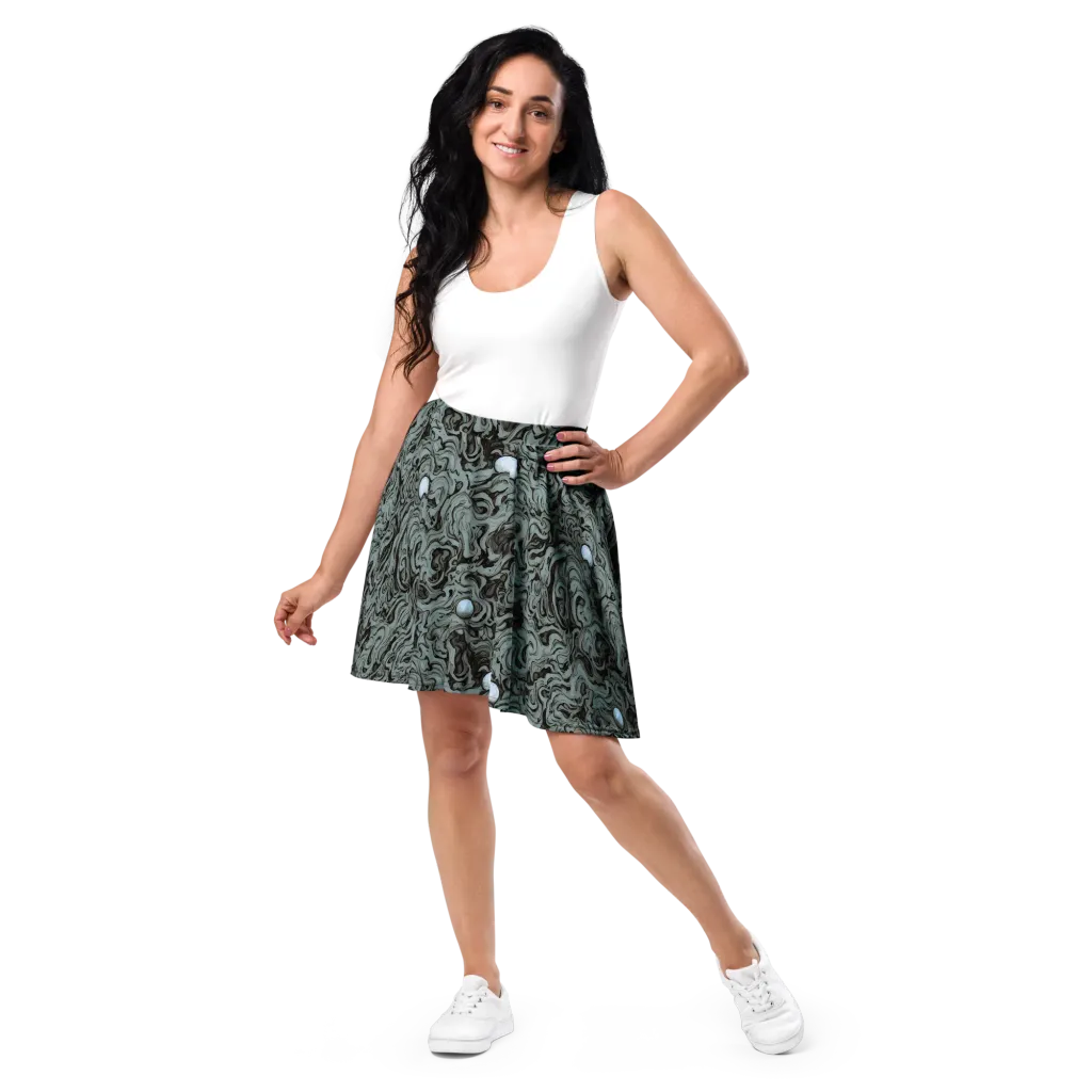 Caruso Swirl on Skater Skirt — Front