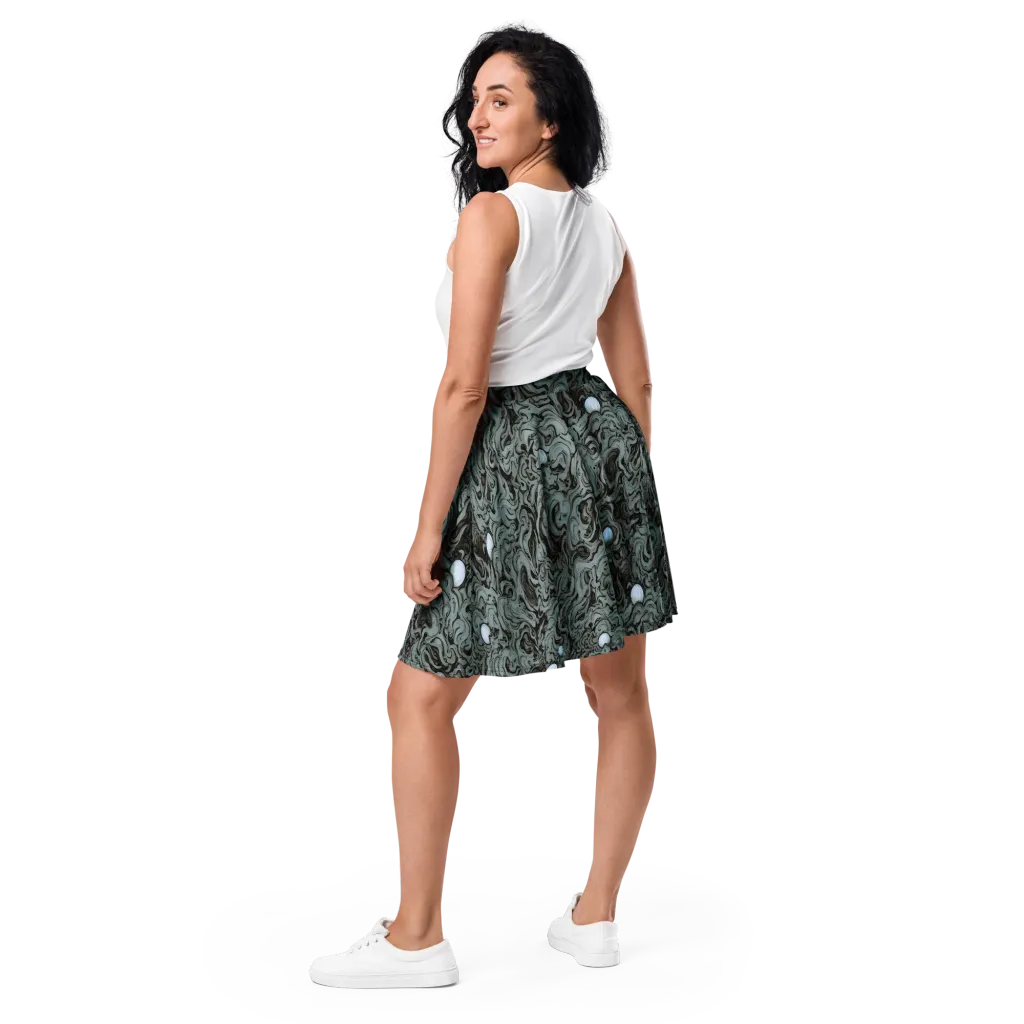 Caruso Swirl on Skater Skirt — Back