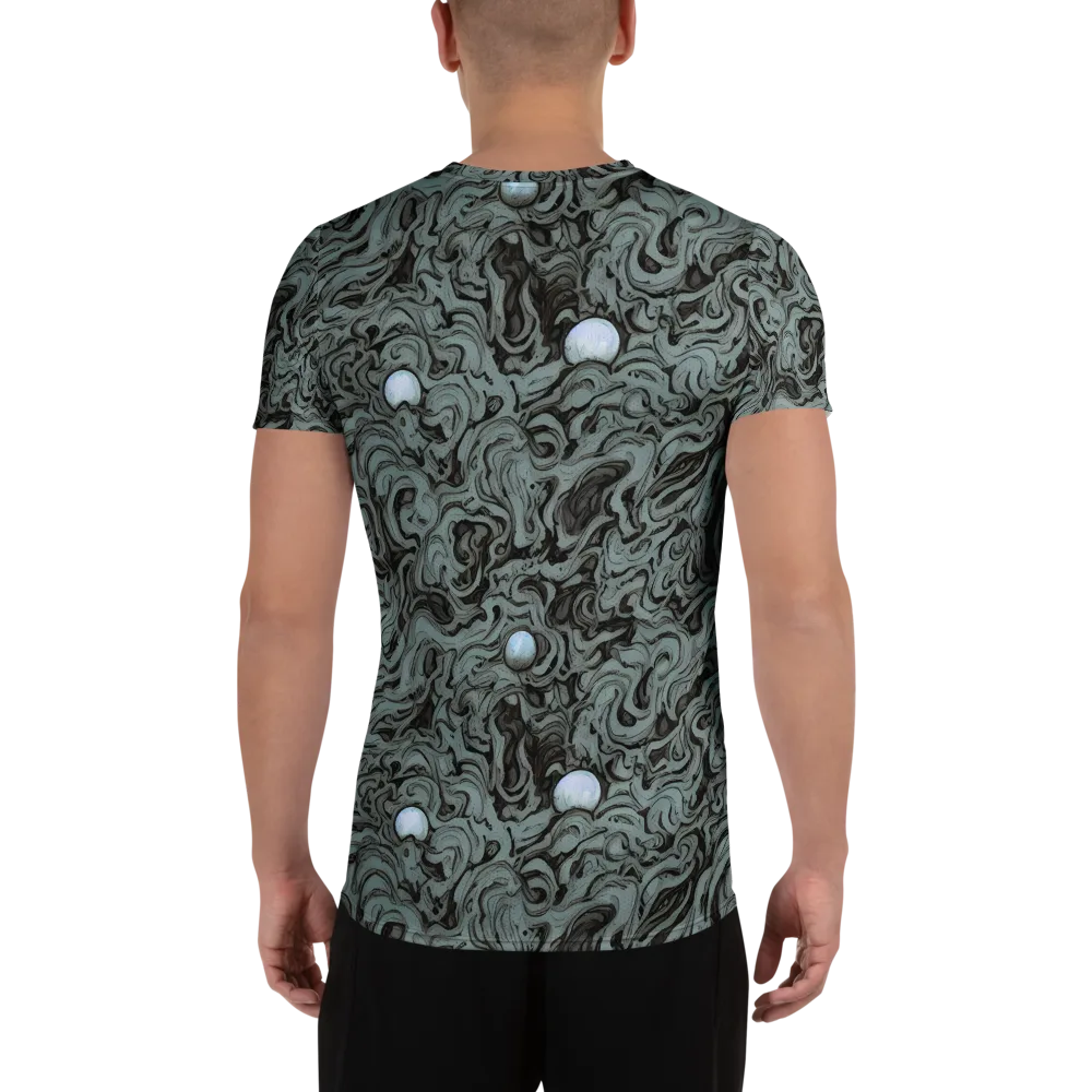 Caruso Swirl on Men's Athletic T-Shirt — Back