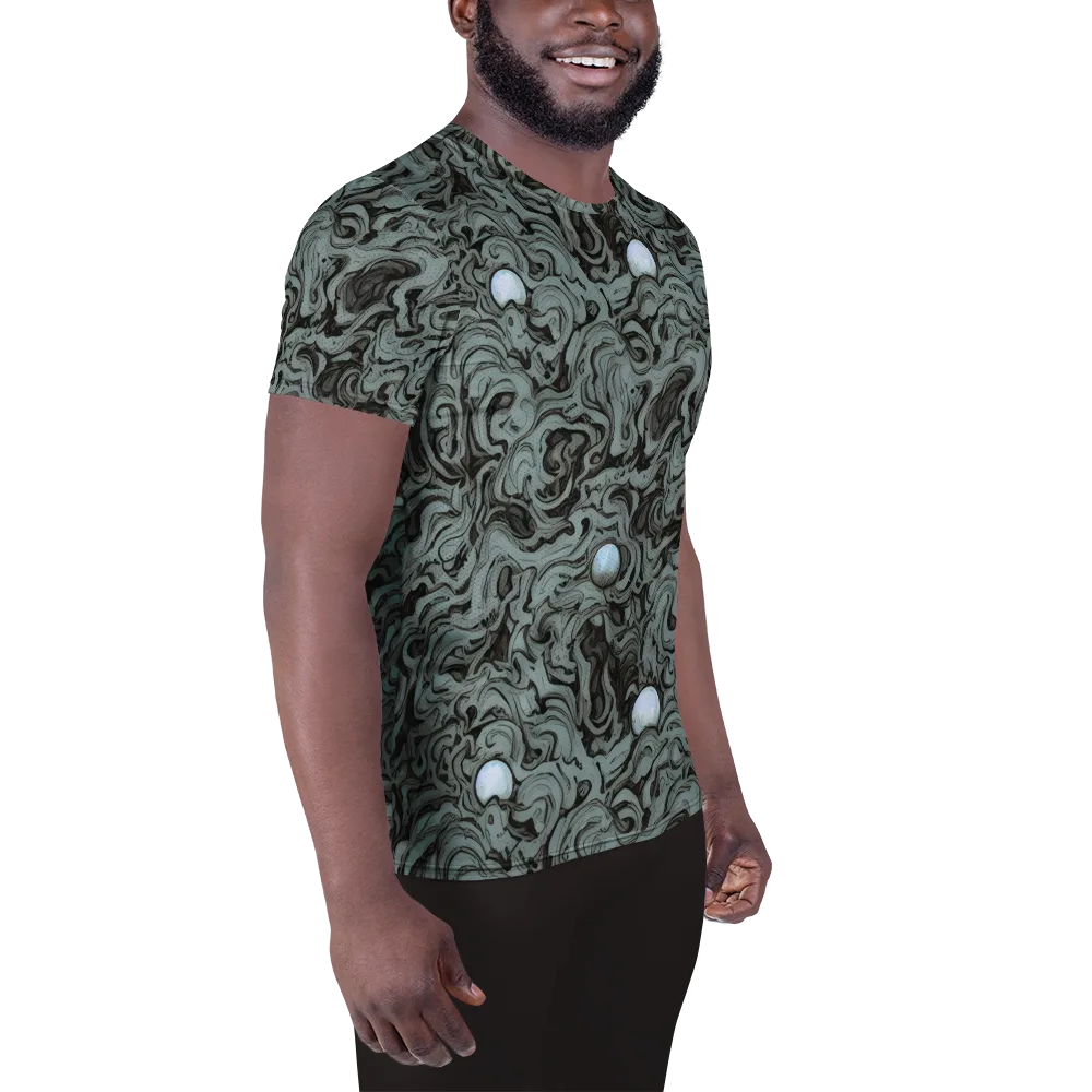 Caruso Swirl on Men's Athletic T-Shirt — Right