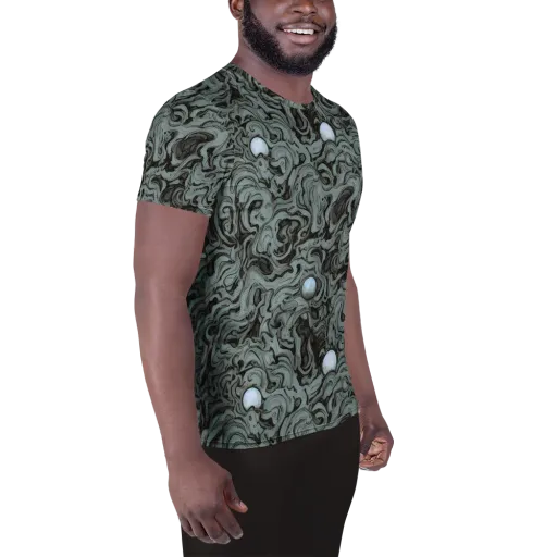 Caruso Swirl on a Men's Athletic T-Shirt