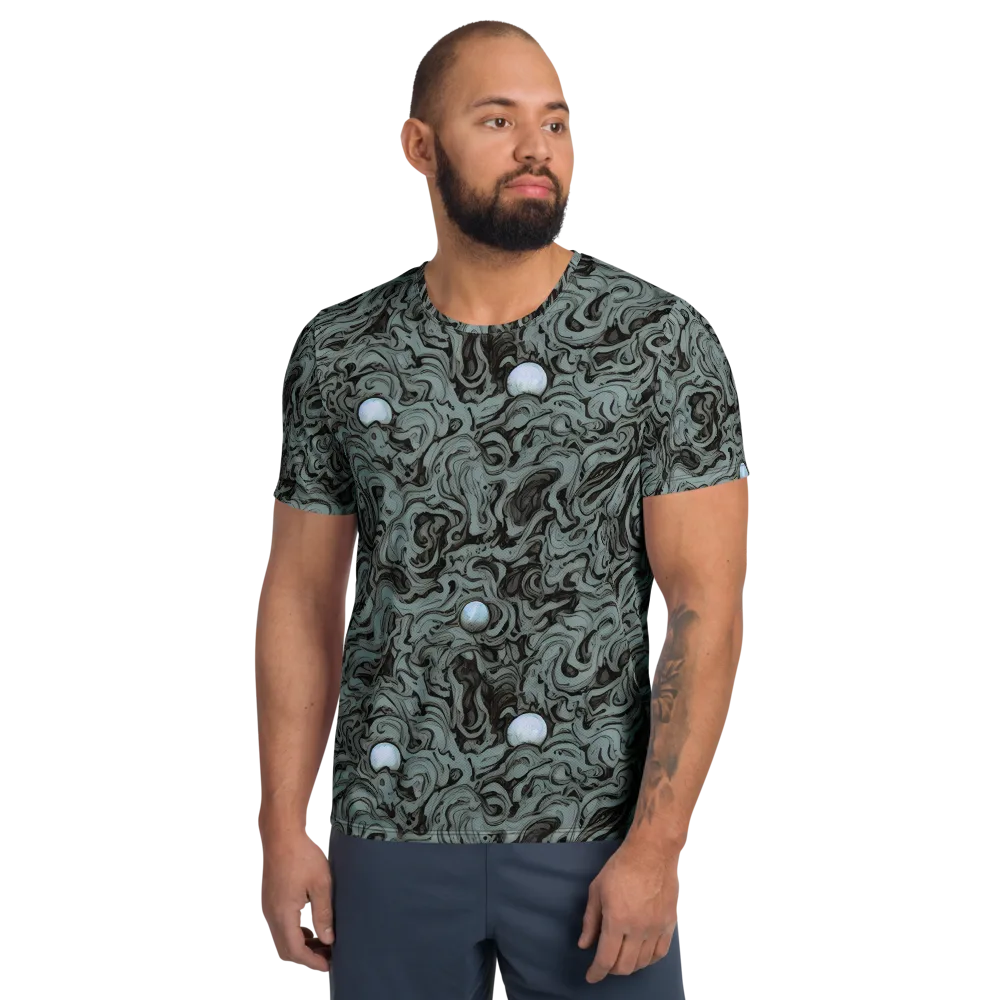 Caruso Swirl on Men's Athletic T-Shirt — Front