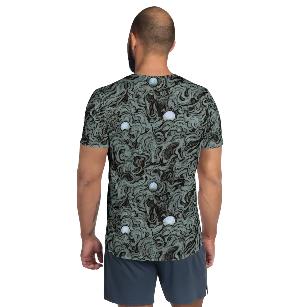 Caruso Swirl on Men's Athletic T-Shirt — Back
