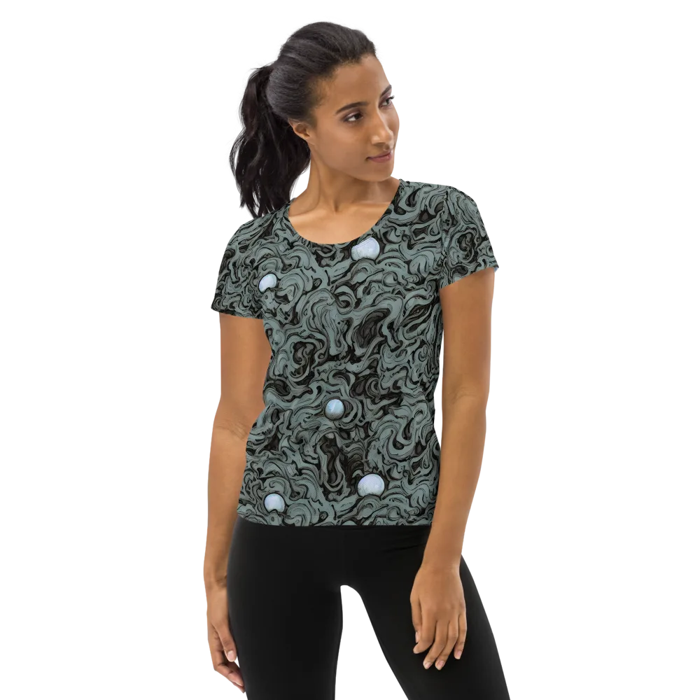 Caruso Swirl on Women's Athletic T-Shirt — Front