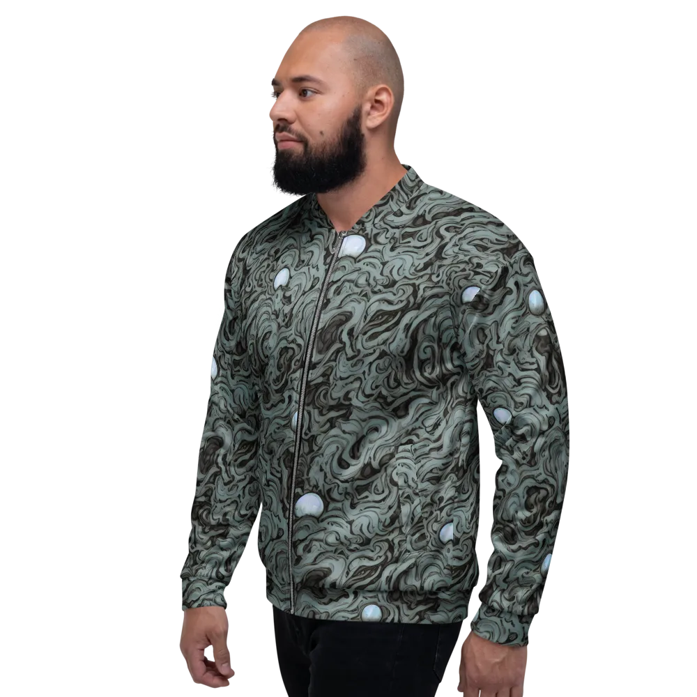 Caruso Swirl on Bomber Jacket — Left