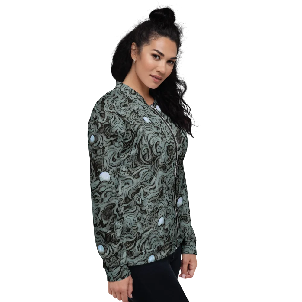 Caruso Swirl on Bomber Jacket — Right