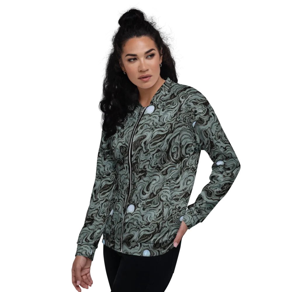 Caruso Swirl on Bomber Jacket — Left