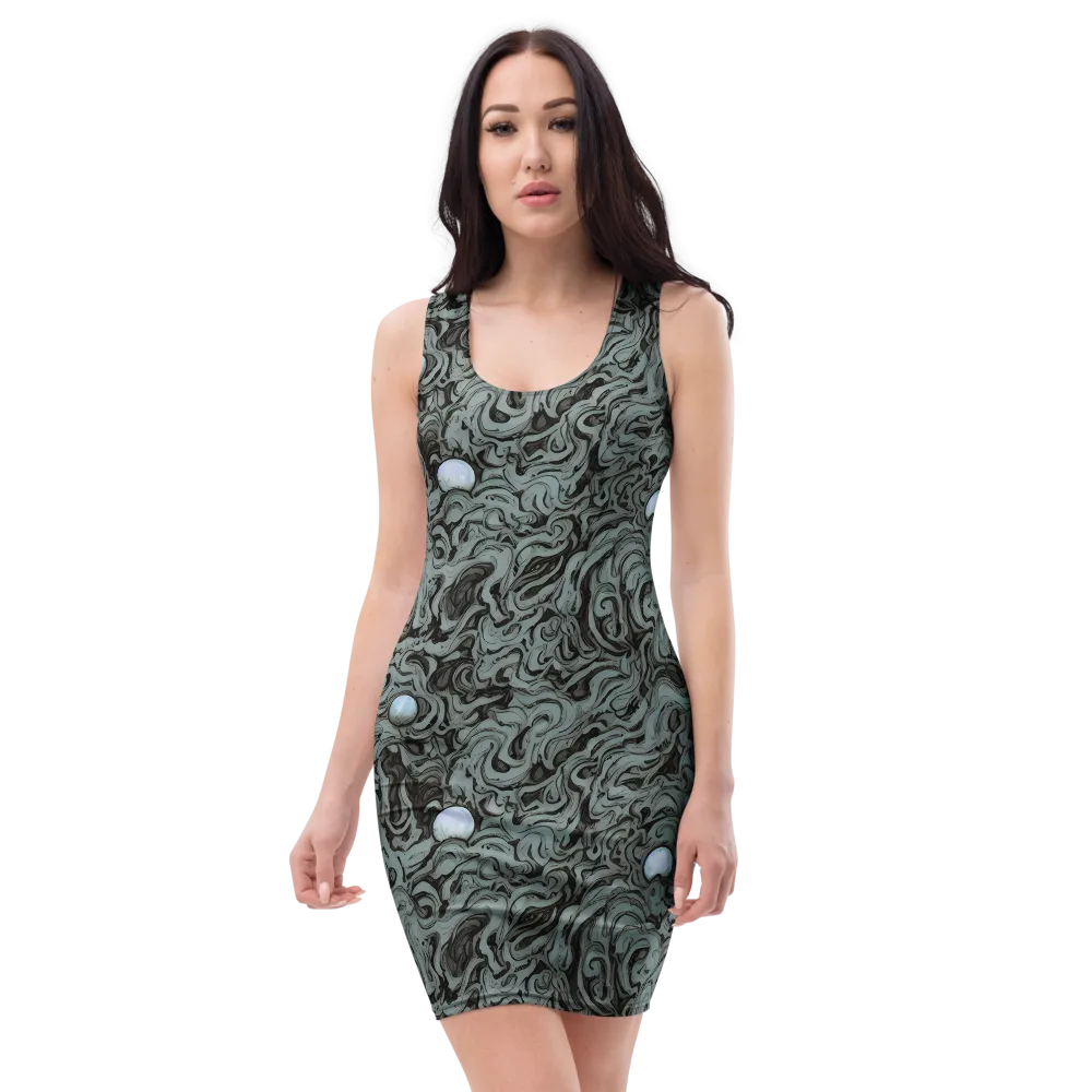 Caruso Swirl on Bodycon Dress — Front