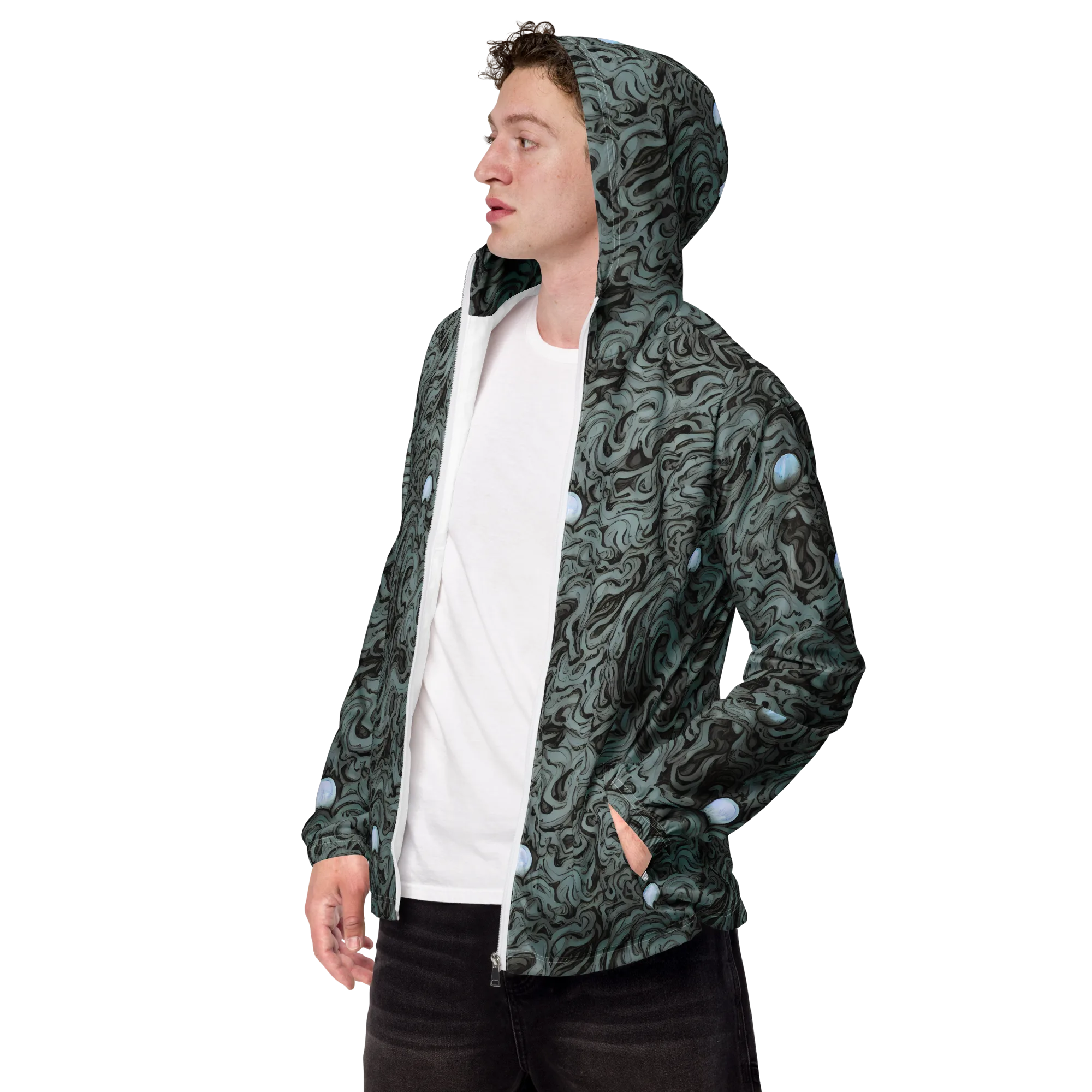 Caruso Swirl on Men's Windbreaker — Left Front