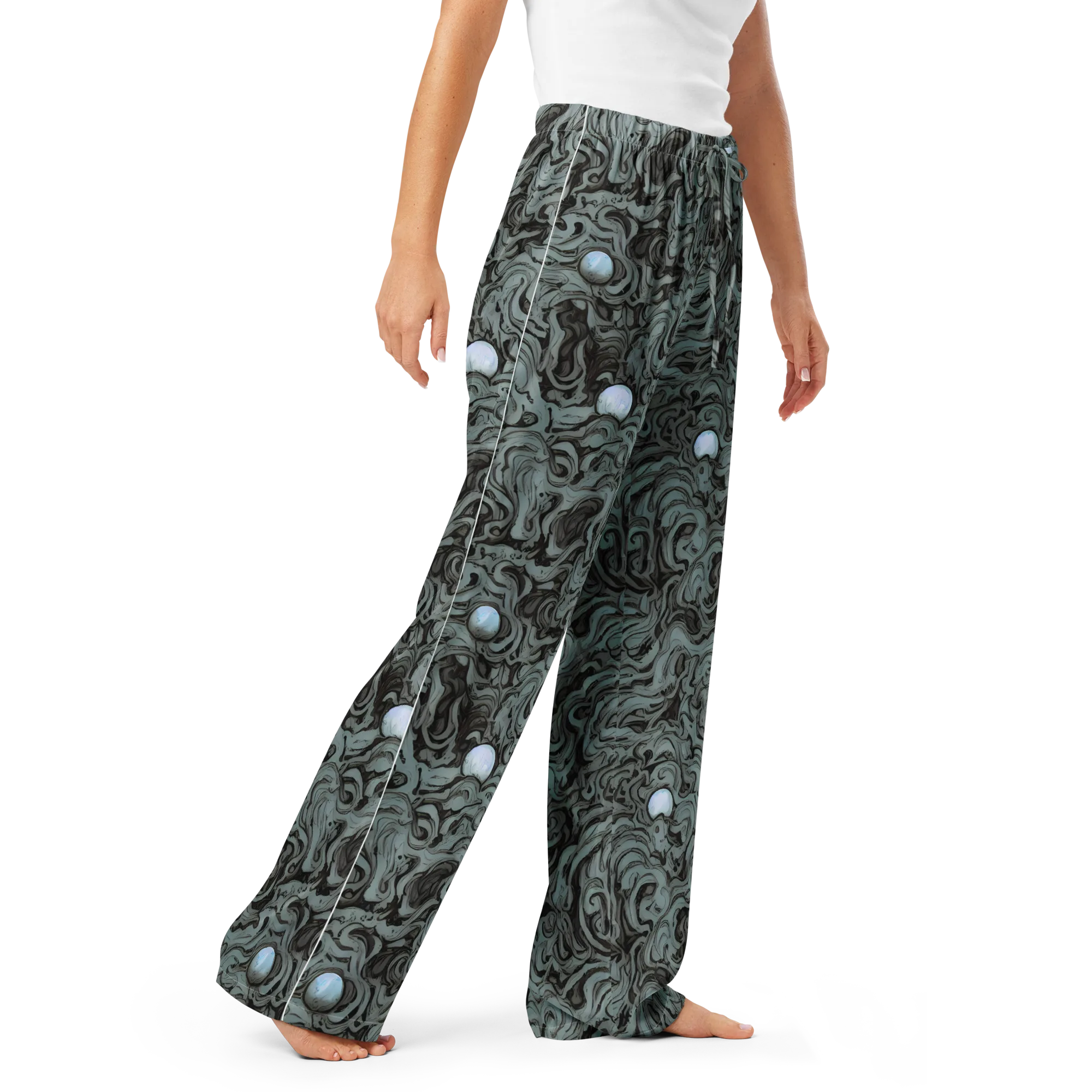 Caruso Swirl on Women's Pajama Pants — Right Front