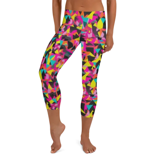 Afterparty Geometry on a Capri Leggings