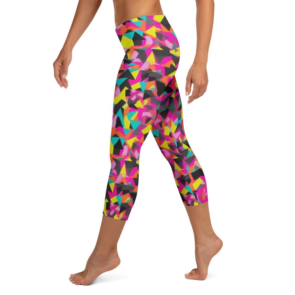 Afterparty Geometry on Capri Leggings — Left