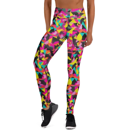 Afterparty Geometry on a Yoga Leggings