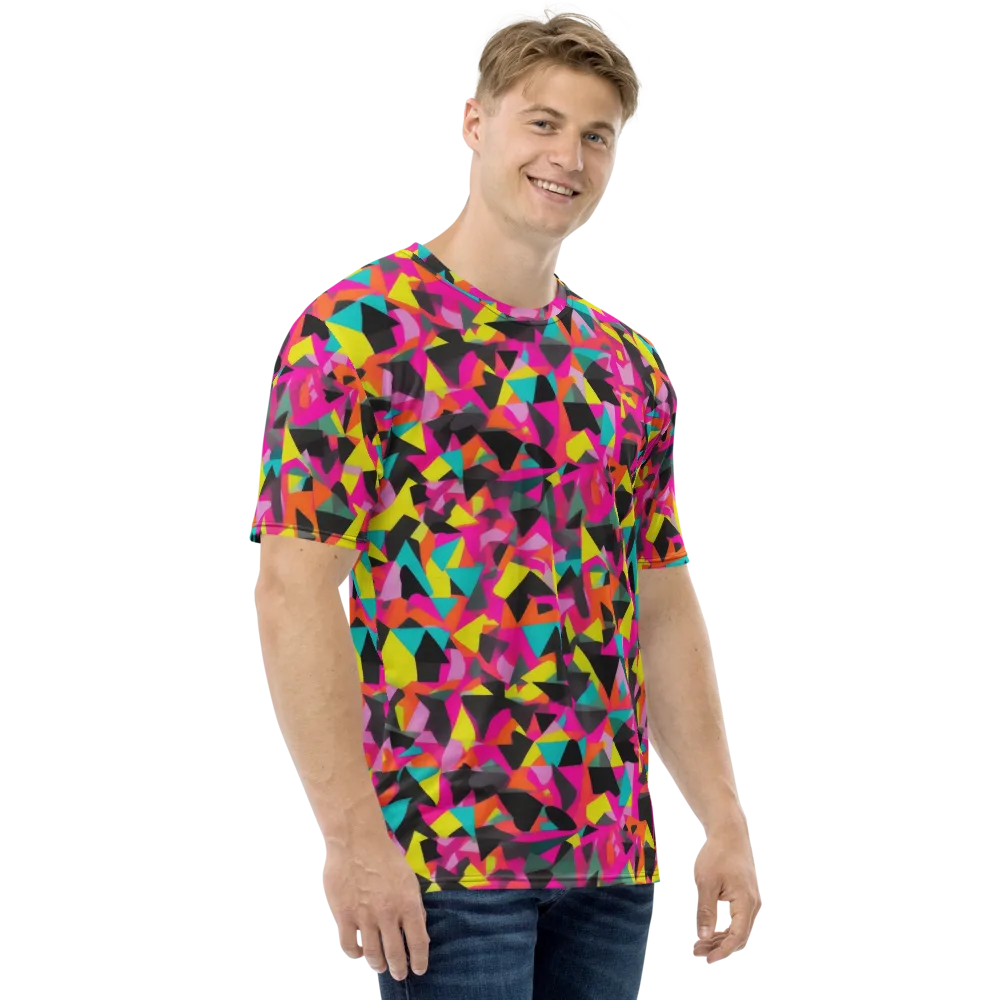 Afterparty Geometry on Men's Crew Neck T-Shirt — Right