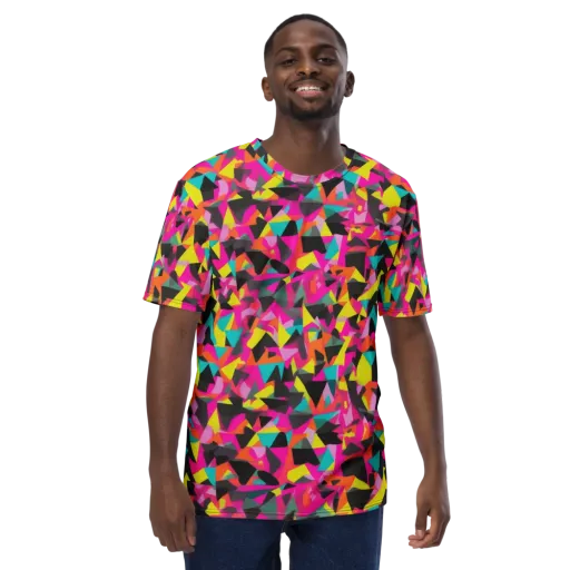Afterparty Geometry on a Men's Crew Neck T-Shirt