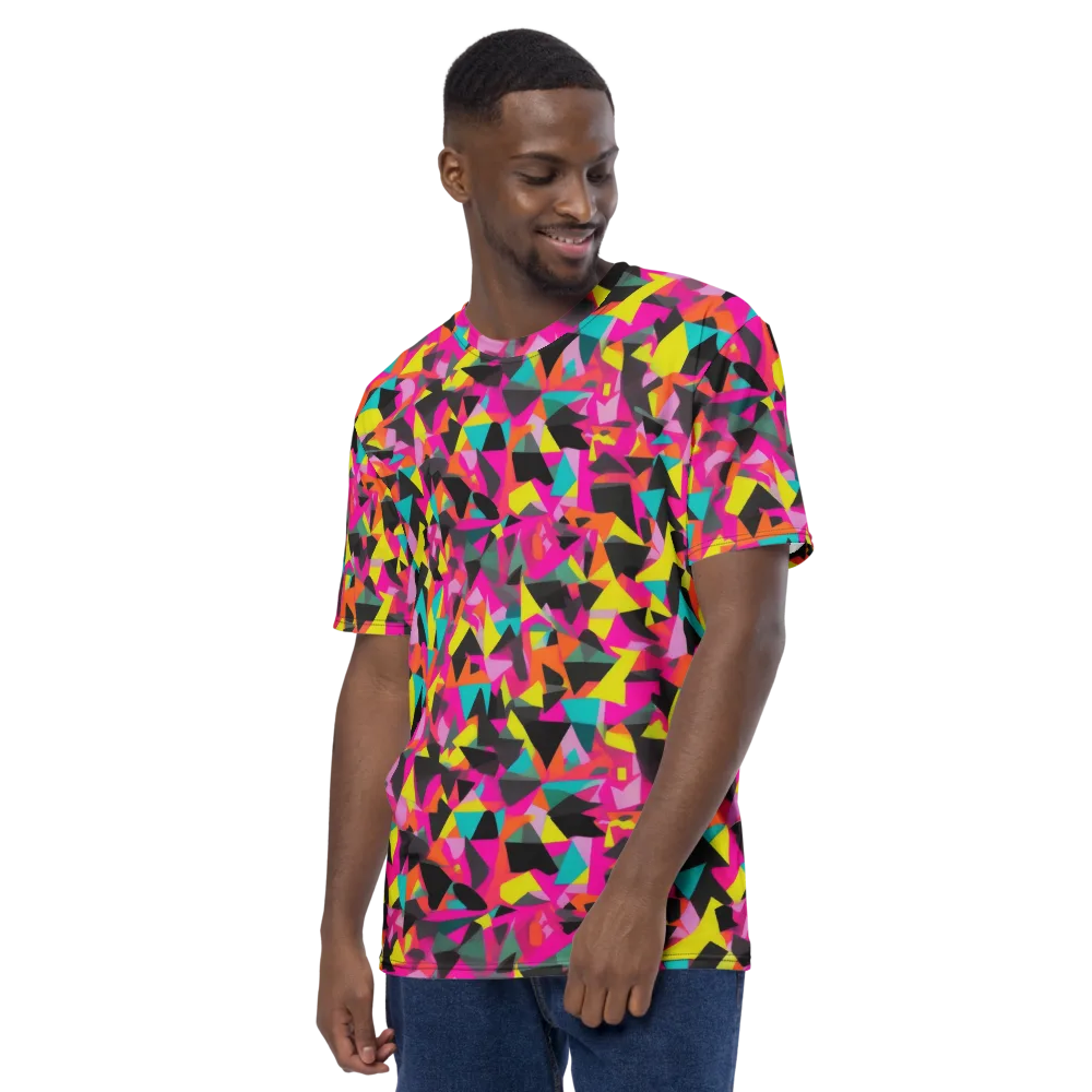 Afterparty Geometry on Men's Crew Neck T-Shirt — Left