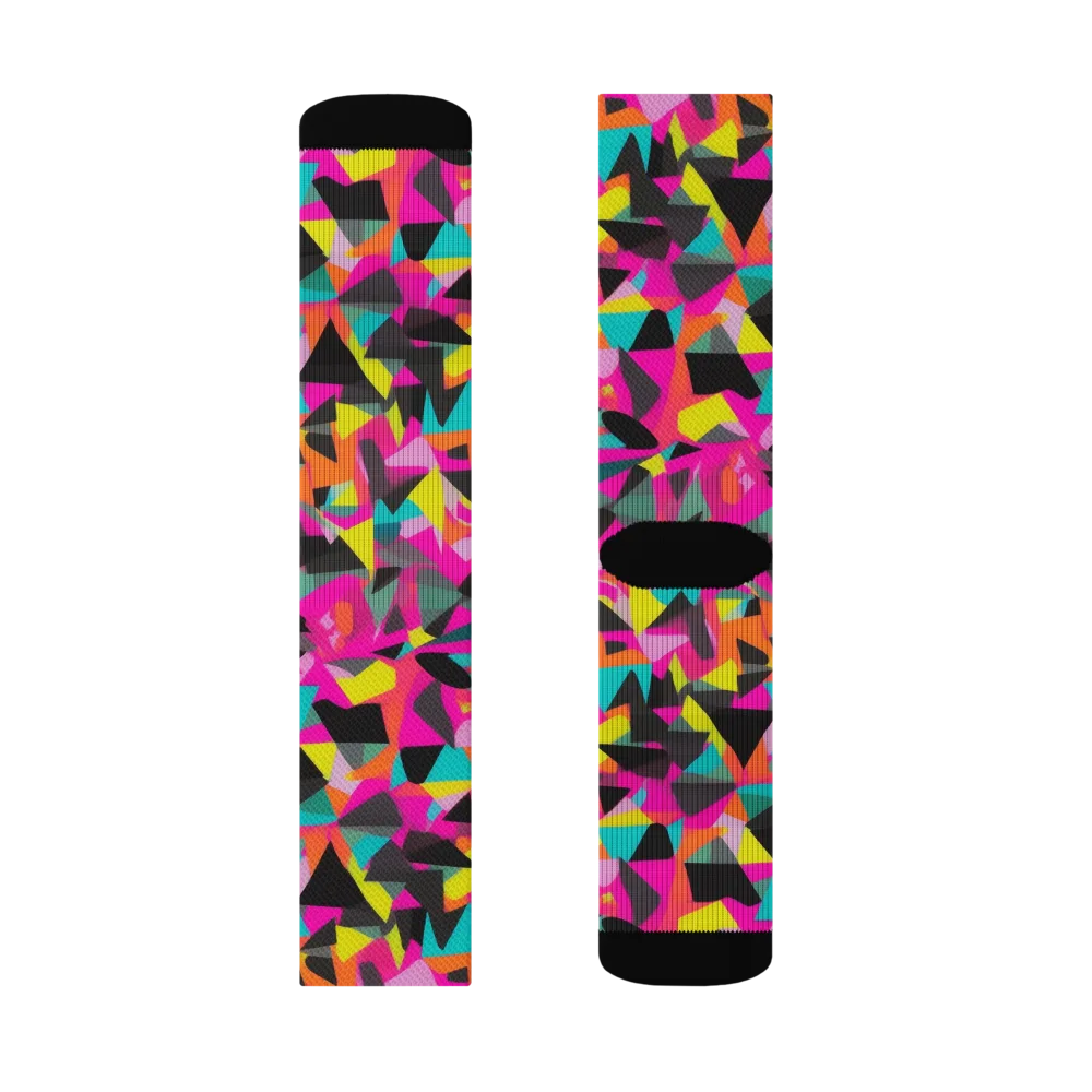 Afterparty Geometry on Socks — Right Sock