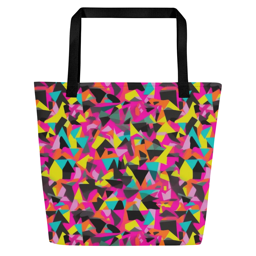Afterparty Geometry on Large Tote Bag W/ Pocket — Front