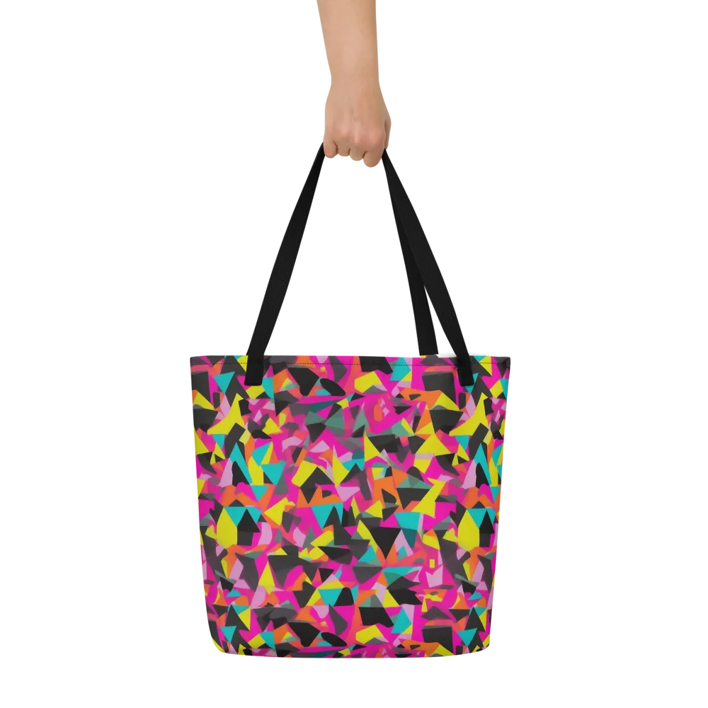 Afterparty Geometry on Large Tote Bag W/ Pocket — Front