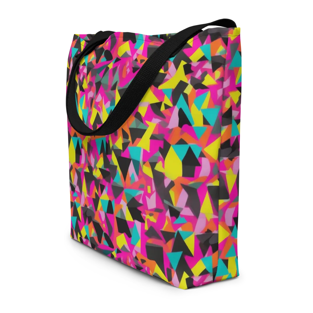 Afterparty Geometry on Large Tote Bag W/ Pocket — Front