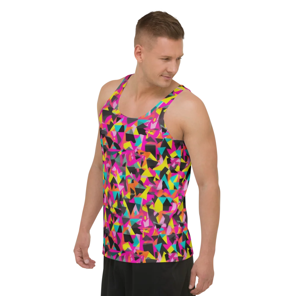 Afterparty Geometry on Men's Tank Top — Left Front