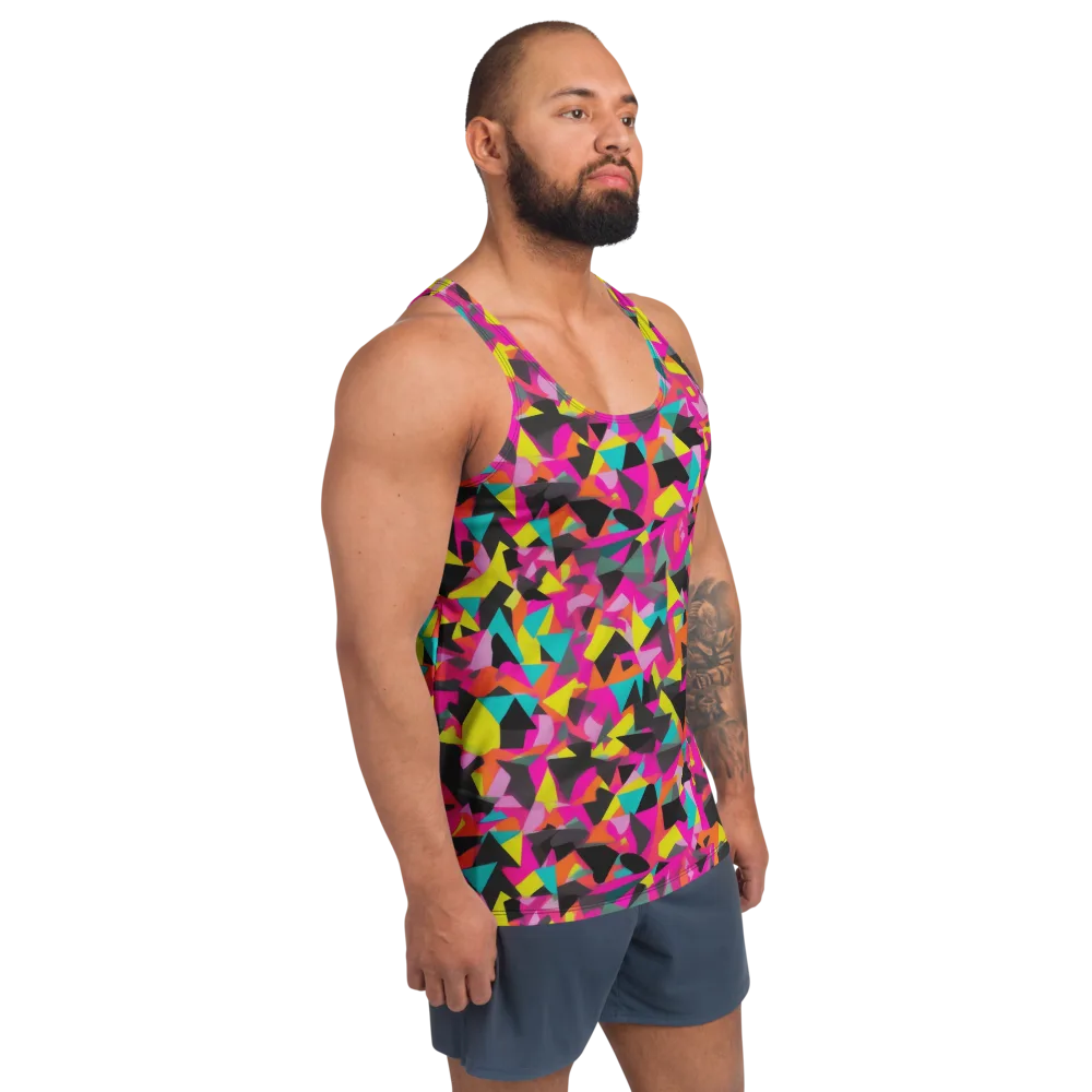 Afterparty Geometry on Men's Tank Top — Right Front