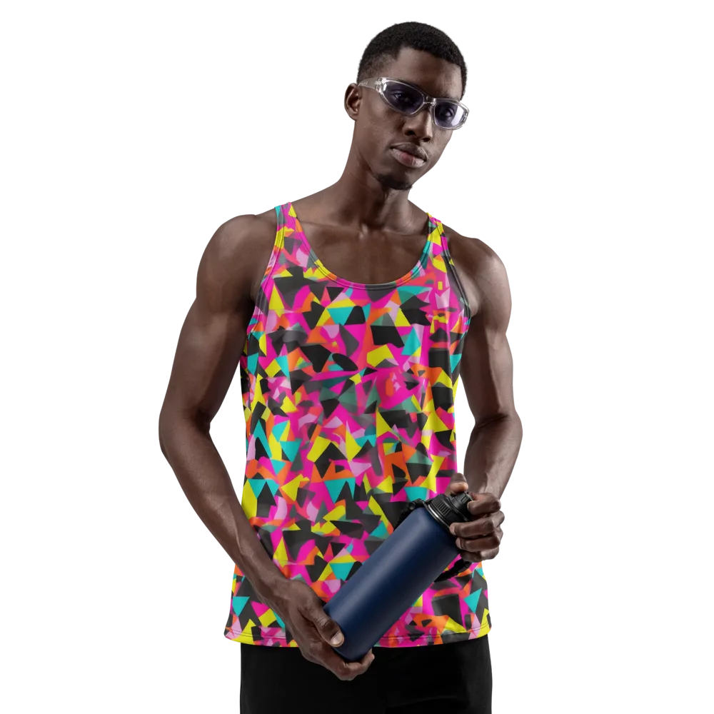 Afterparty Geometry on Men's Tank Top — Front