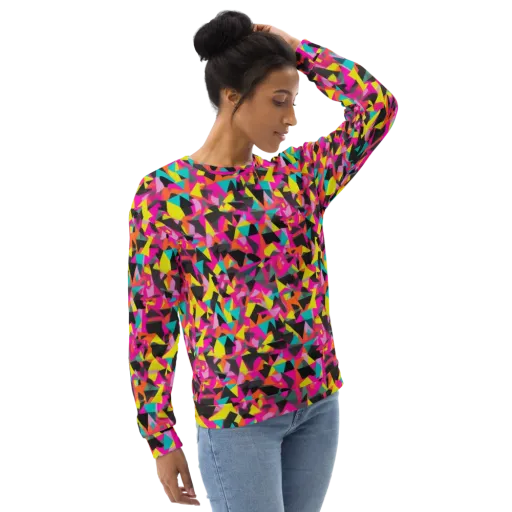 Afterparty Geometry on a Sweatshirt