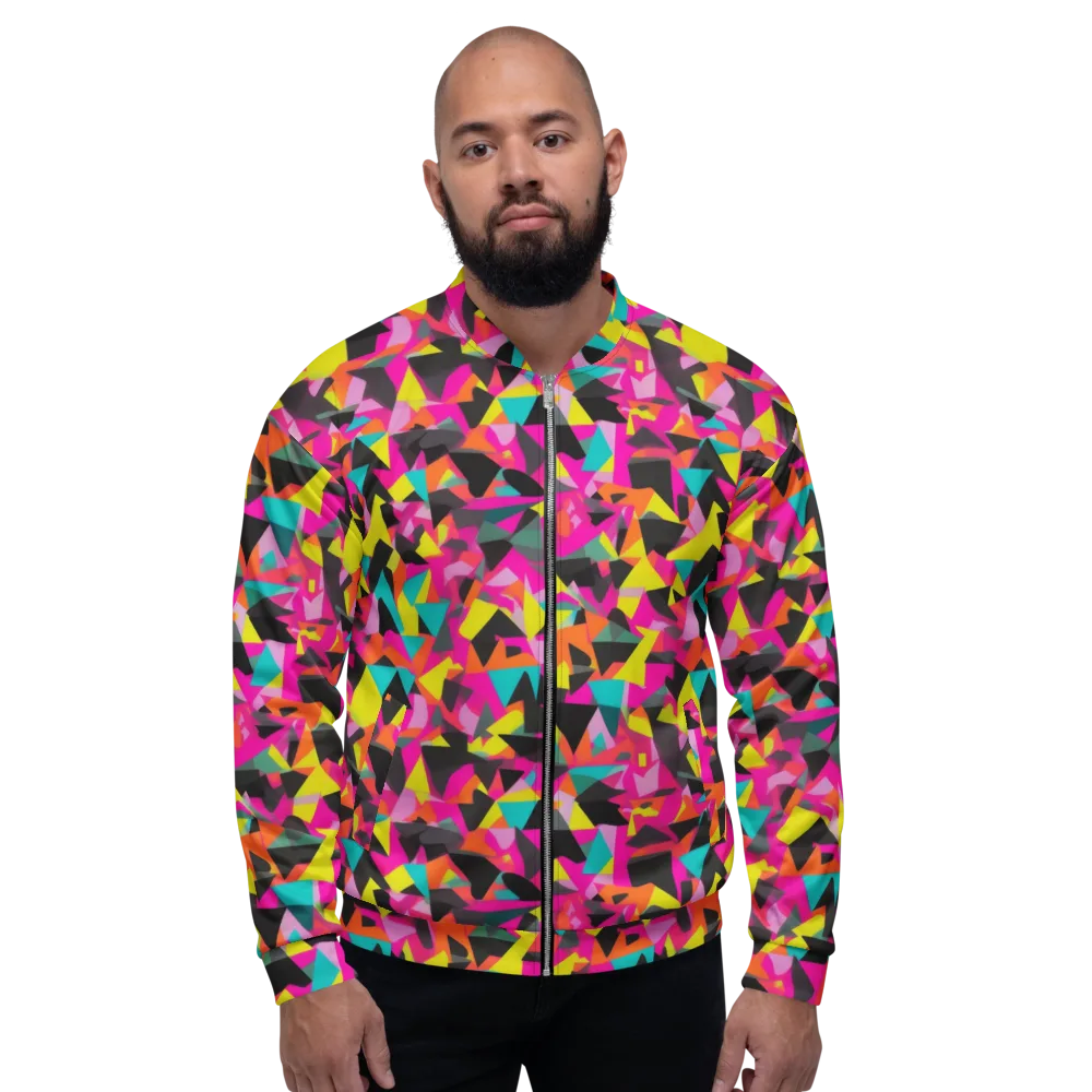 Afterparty Geometry on Bomber Jacket — Front