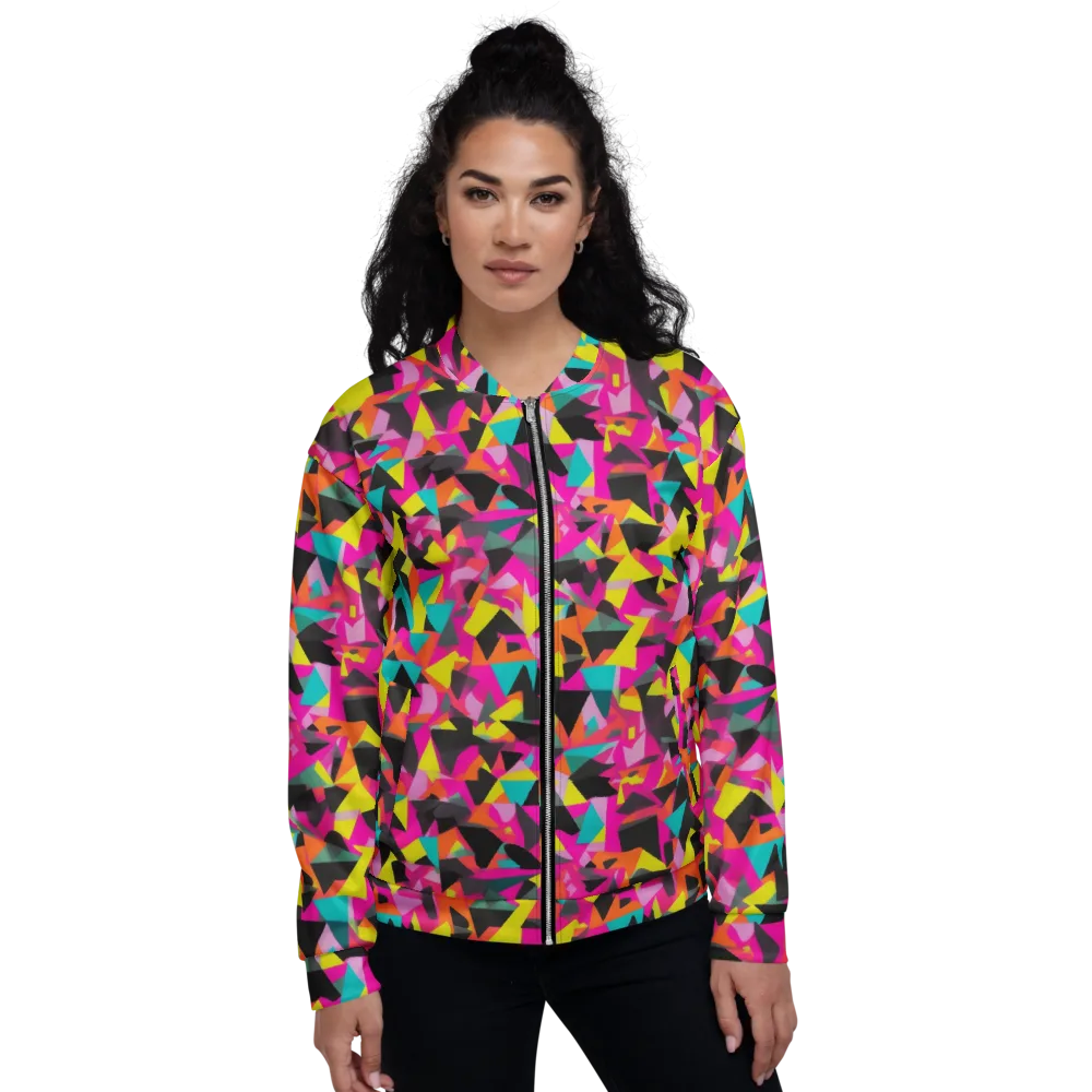 Afterparty Geometry on Bomber Jacket — Front