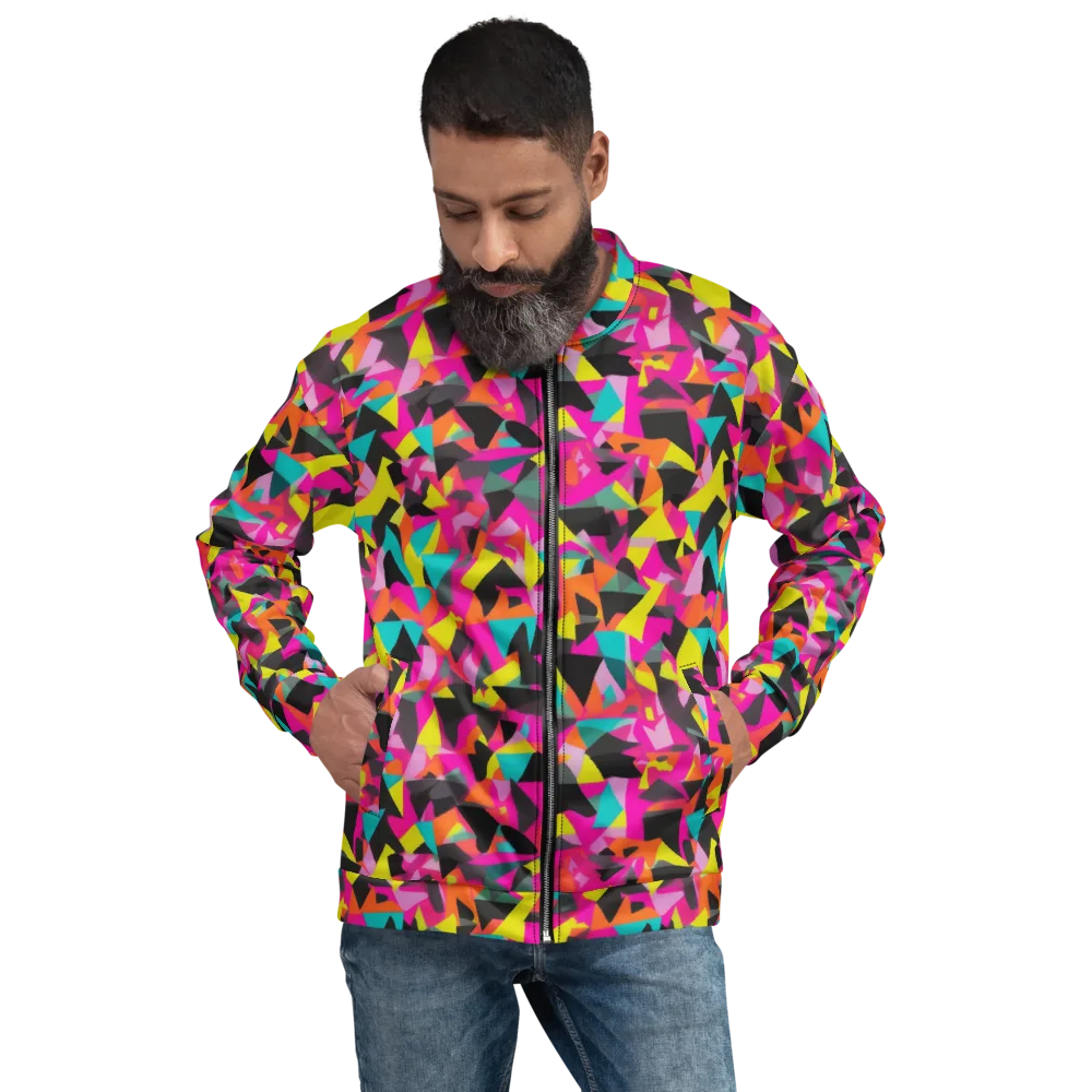 Afterparty Geometry on Bomber Jacket — Front